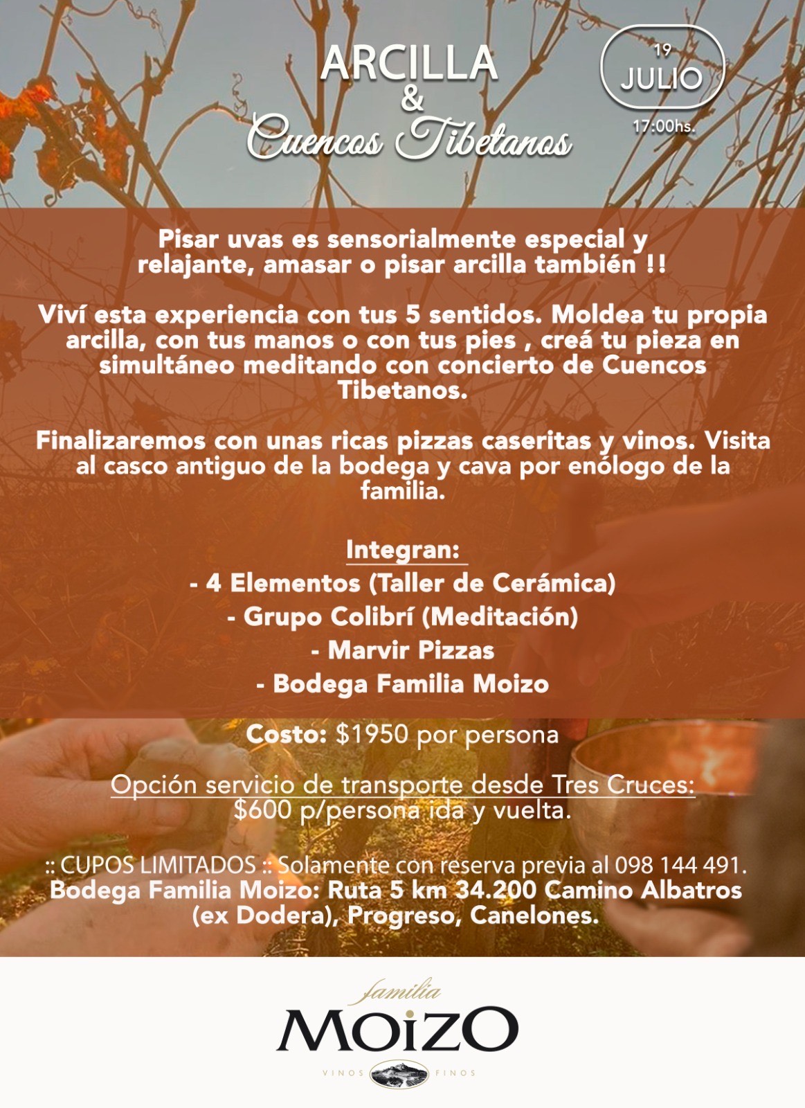 BODEGA FAMILIA MOIZO: ARCILLA Y CUENCOS TIBETANOS