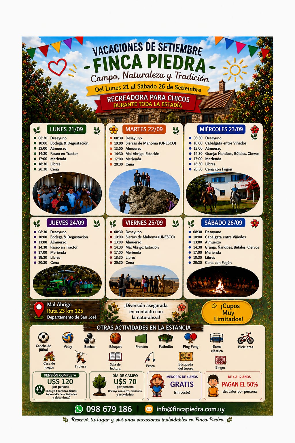BODEGA FINCA PIEDRA - VACACIONES DE SETIEMBRE