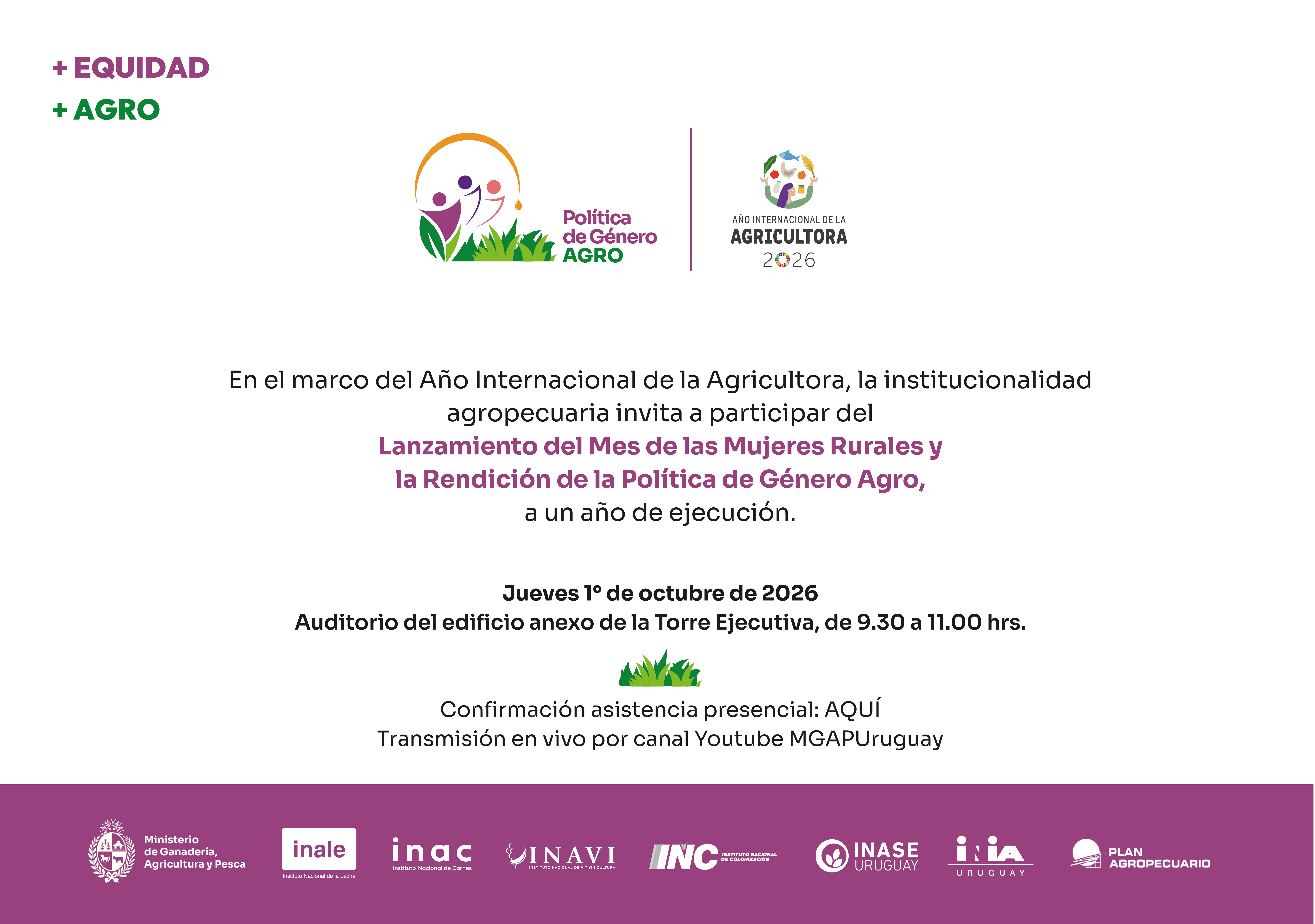 LANZAMIENTO MES DE LAS MUJERES RURALES