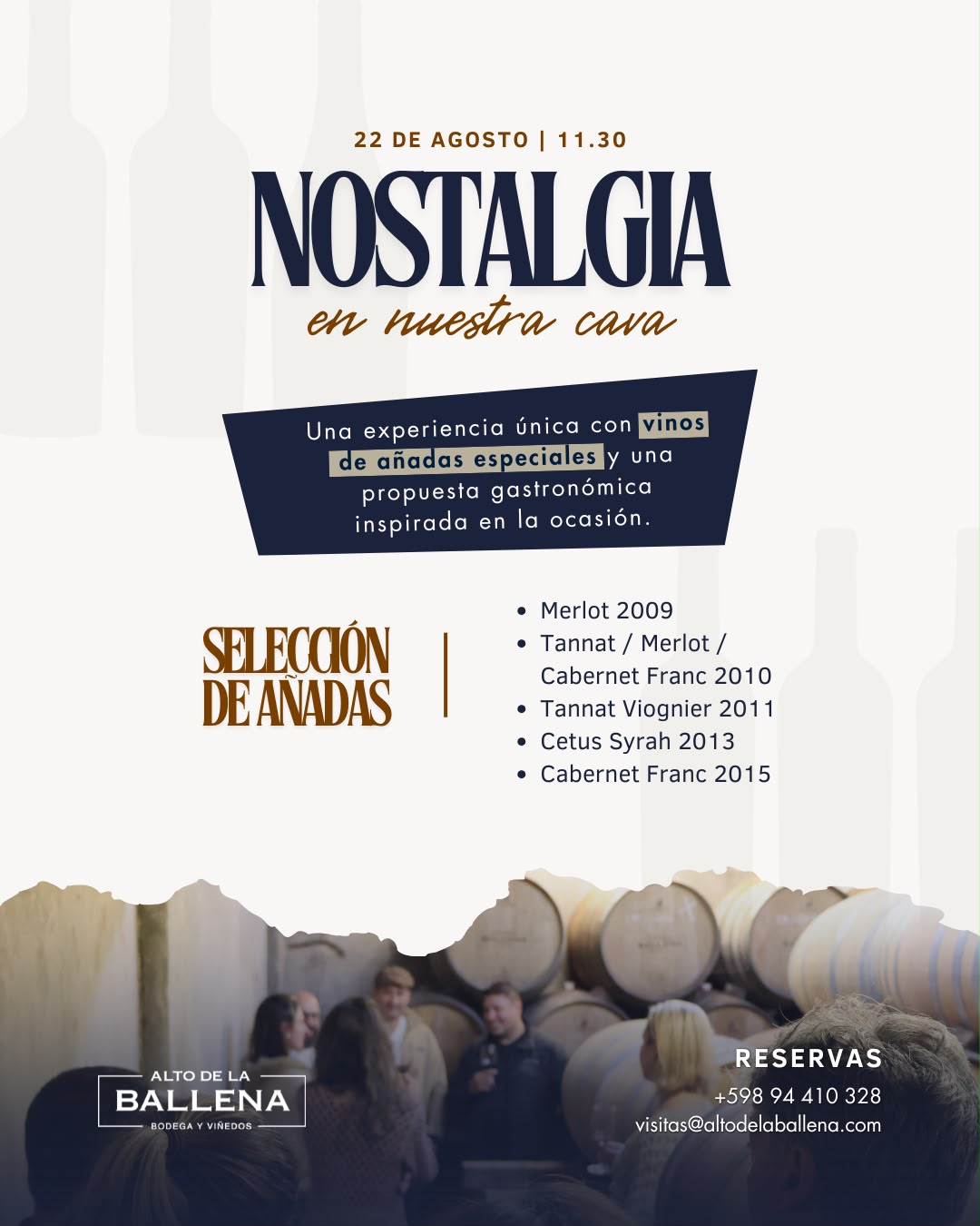 BODEGA ALTO DE LA BALLENA - NOSTALGIA EN NUESTRA CAVA